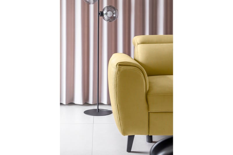 Sajda Sovesofa m. Sjeselong 3-seter - Gul - Møbler - Sofaer - Sovesofaer