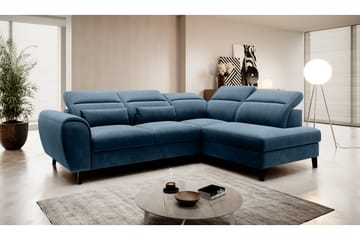 Sajda Sovesofa m. Sjeselong 3-seter - Mørkeblå - Møbler - Sofaer - Sovesofaer