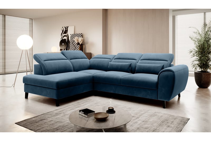 Sajda Sovesofa m. Sjeselong 3-seter, Mørkeblå