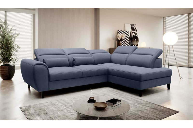 Sajda Sovesofa m. Sjeselong 3-seter - Mørkeblå - Møbler - Sofaer - Sovesofaer