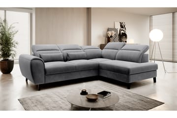 Sajda Sovesofa m. Sjeselong 3-seter - Mørkegrå - Møbler - Sofaer - Sovesofaer
