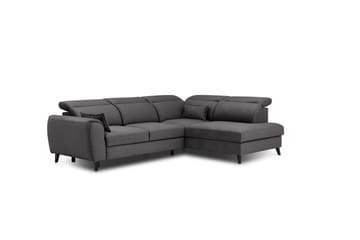 Sajda Sovesofa m. Sjeselong 3-seter - Mørkegrå - Møbler - Sofaer - Sovesofaer