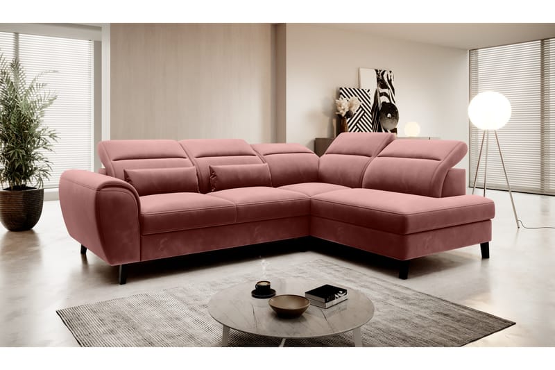 Sajda Sovesofa m. Sjeselong 3-seter - Rosa - Sovesofaer