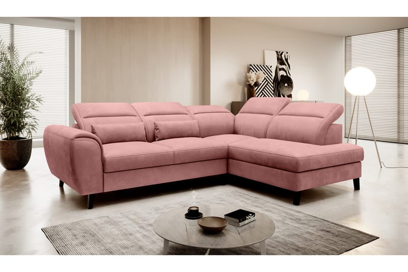 Sajda Sovesofa m. Sjeselong 3-seter - Rosa - Sovesofaer