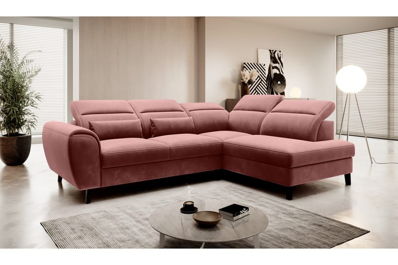 Sajda Sovesofa m. Sjeselong 3-seter - Rosa - Møbler - Sofaer - Sovesofaer