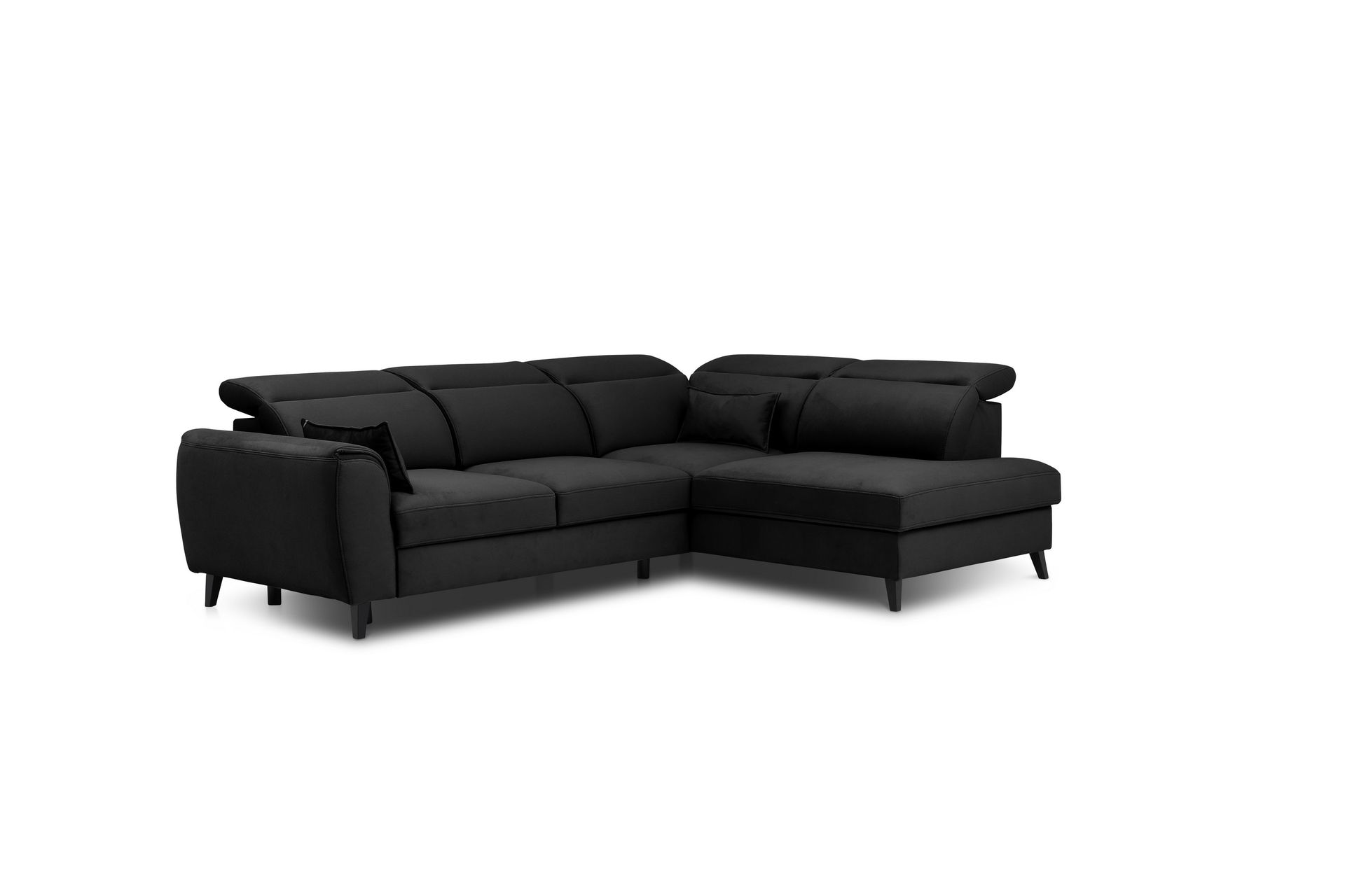 Sajda Sovesofa m. Sjeselong 3-seter - Svart - Møbler - Sofaer - Sovesofaer