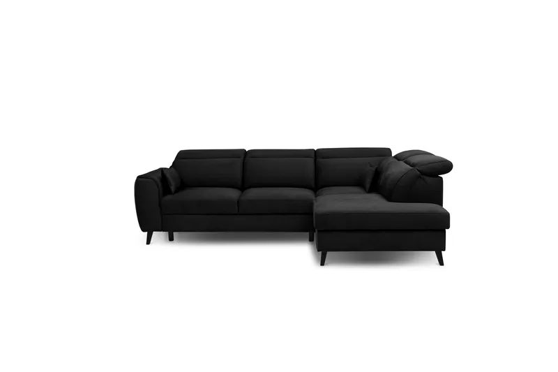 Sajda Sovesofa m. Sjeselong 3-seter - Svart - Møbler - Sofaer - Sovesofaer