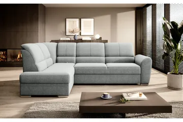 Sajmon Sovesofa m. Sjeselong 3-seter - Grå - Møbler - Sofaer - Sovesofaer