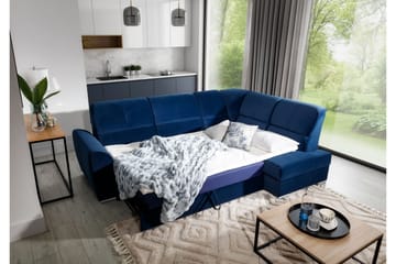 Sajmon Sovesofa m. Sjeselong 3-seter - Gul - Møbler - Sofaer - Sovesofaer