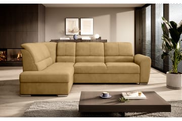 Sajmon Sovesofa m. Sjeselong 3-seter - Gul - Møbler - Sofaer - Sovesofaer