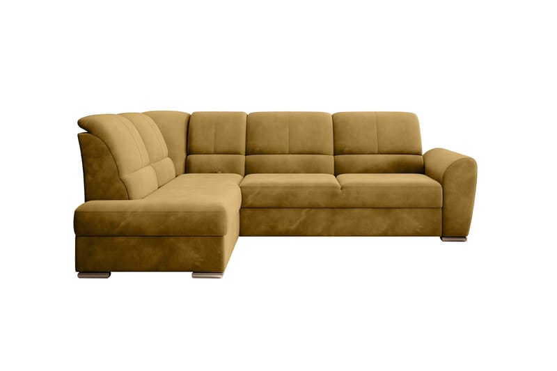 Sajmon Sovesofa m. Sjeselong 3-seter - Gul - Møbler - Sofaer - Sovesofaer