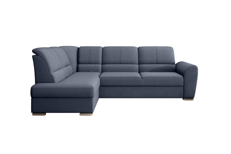 Sajmon Sovesofa m. Sjeselong 3-seter - Mørkeblå - Møbler - Sofaer - Sovesofaer