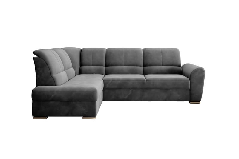 Sajmon Sovesofa m. Sjeselong 3-seter - Mørkegrå - Møbler - Sofaer - Sovesofaer
