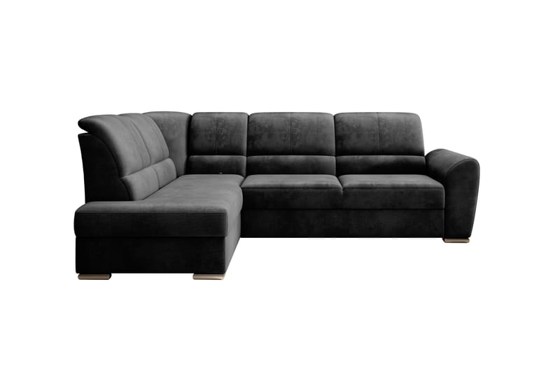 Sajmon Sovesofa m. Sjeselong 3-seter - Mørkegrå - Møbler - Sofaer - Sovesofaer