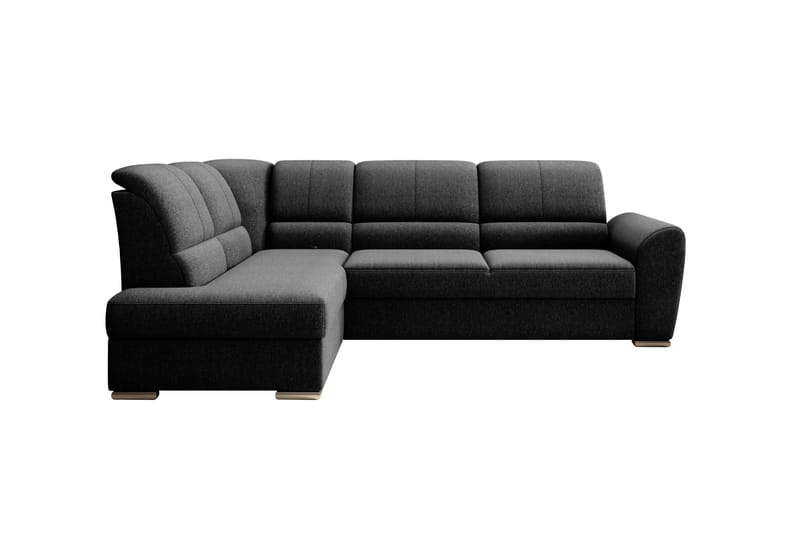 Sajmon Sovesofa m. Sjeselong 3-seter - Svart - Møbler - Sofaer - Sovesofaer