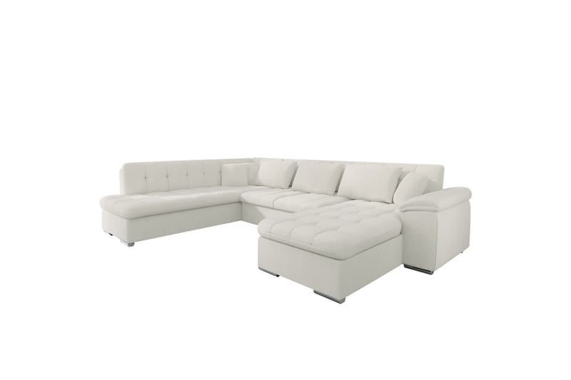 Sakri 5-seters Hjørnesovesofa - Hvit - Sovesofaer - Sovesofa divan