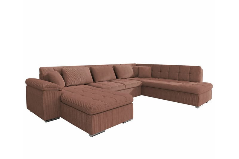 Sakri 5-seters Hjørnesovesofa - Lyse brun - Møbler - Sofaer - Sovesofaer