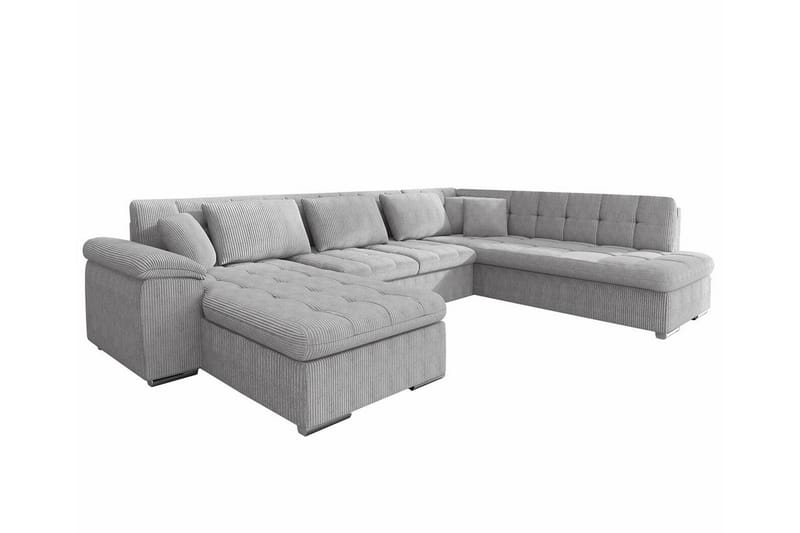 Sakri 5-seters Hjørnesovesofa - Lysegrå - Møbler - Sofaer - Sovesofaer