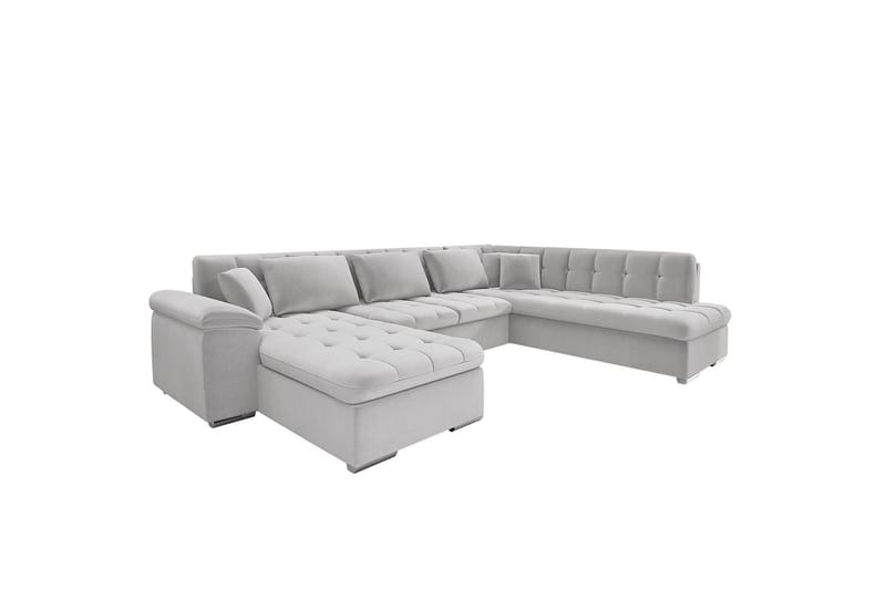 Sakri 5-seters Hjørnesovesofa - Lysegrå - Møbler - Sofaer - Sovesofaer