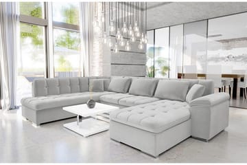 Sakri 5-seters Hjørnesovesofa - Lysegrå/Mørkegrå - Møbler - Sofaer - Sovesofaer