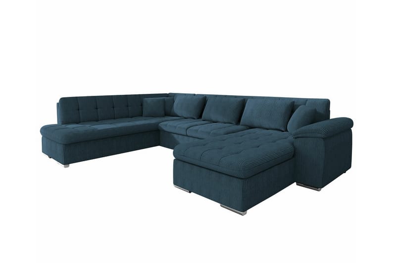 Sakri 5-seters Hjørnesovesofa - Mørkeblå - Møbler - Sofaer - Sovesofaer