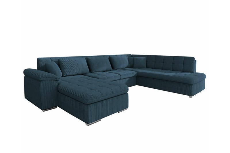 Sakri 5-seters Hjørnesovesofa - Mørkeblå - Møbler - Sofaer - Sovesofaer