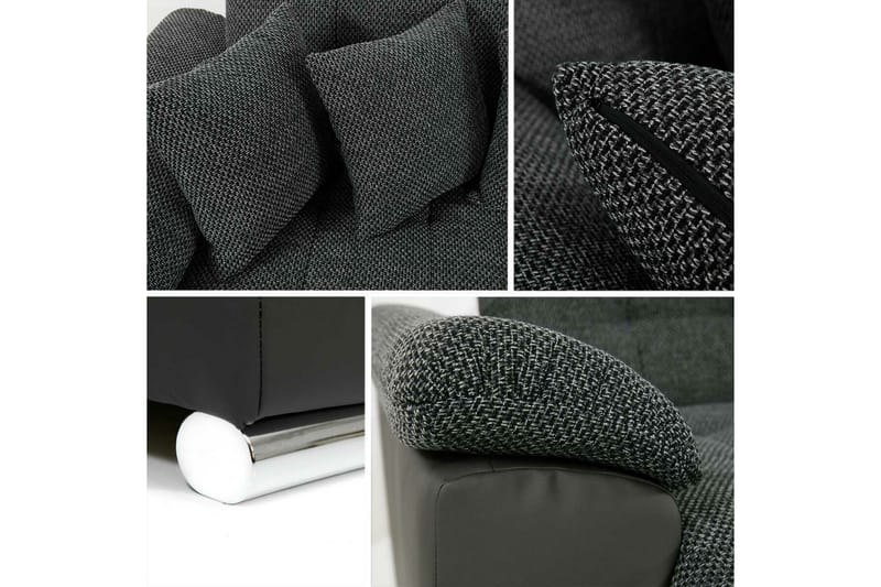 Sakri 5-seters Hjørnesovesofa - Mørkebrun - Møbler - Sofaer - Sovesofaer