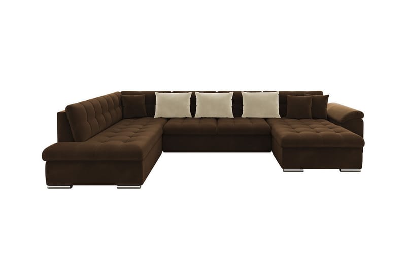 Sakri 5-seters Hjørnesovesofa - Mørkebrun - Møbler - Sofaer - Sovesofaer