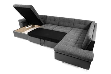 Sakri 5-seters Hjørnesovesofa - Mørkebrun - Møbler - Sofaer - Sovesofaer