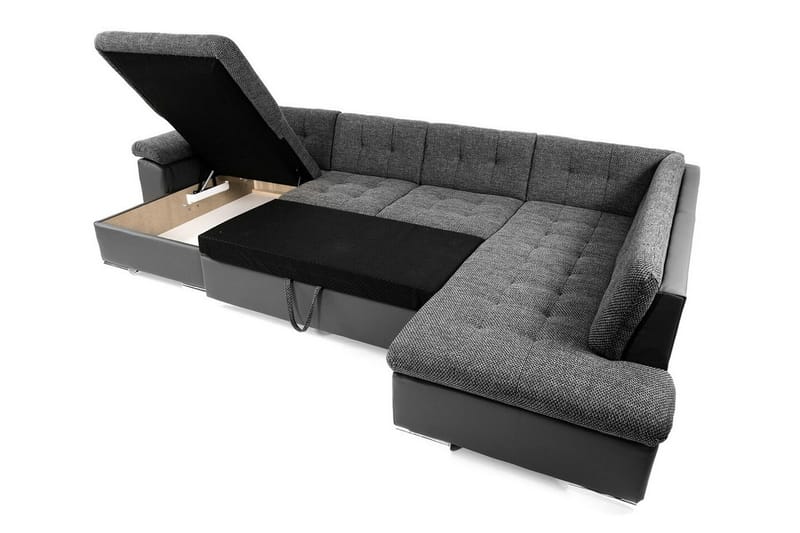 Sakri 5-seters Hjørnesovesofa - Mørkebrun - Møbler - Sofaer - Sovesofaer