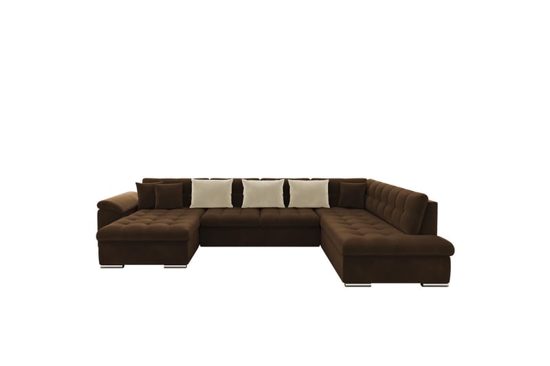 Sakri 5-seters Hjørnesovesofa - Mørkebrun - Møbler - Sofaer - Sovesofaer