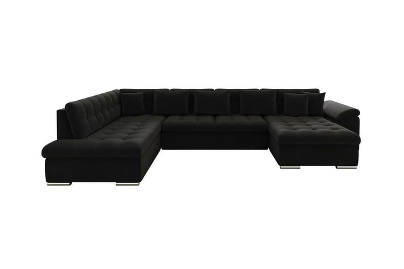 Sakri 5-seters Hjørnesovesofa - Svart - Sovesofaer - Sovesofa divan