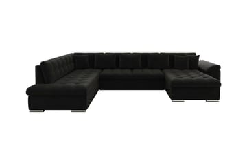 Sakri 5-seters Hjørnesovesofa - Svart - Møbler - Sofaer - Sovesofaer