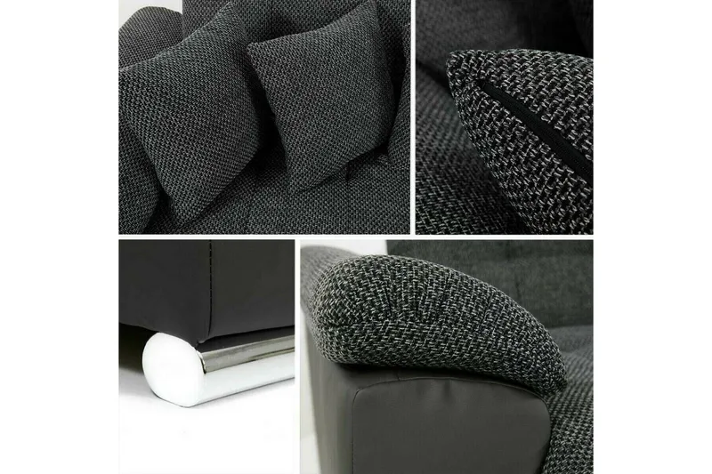 Sakri 5-sits Hörnbäddsoffa Light grey/Dark grey - Møbler - Sofaer - Sovesofaer