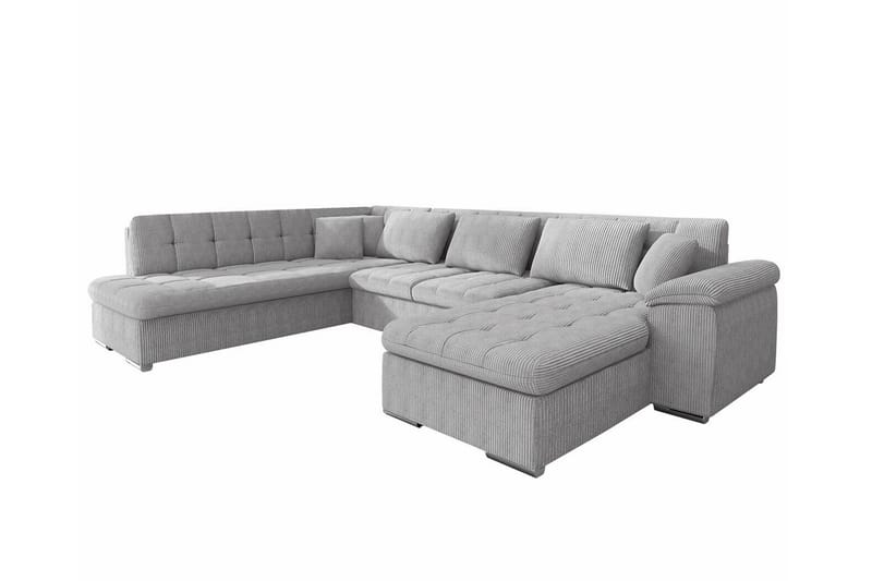 Sakri 5-sits Hörnbäddsoffa Light grey/Dark grey - Møbler - Sofaer - Sovesofaer