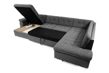 Sakri 5-sits Hörnbäddsoffa Ljusgrå - Møbler - Sofaer - Sovesofaer