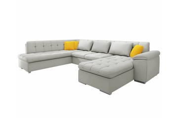 Sakri 5-sits Hörnbäddsoffa Ljusgrå - Møbler - Sofaer - Sovesofaer