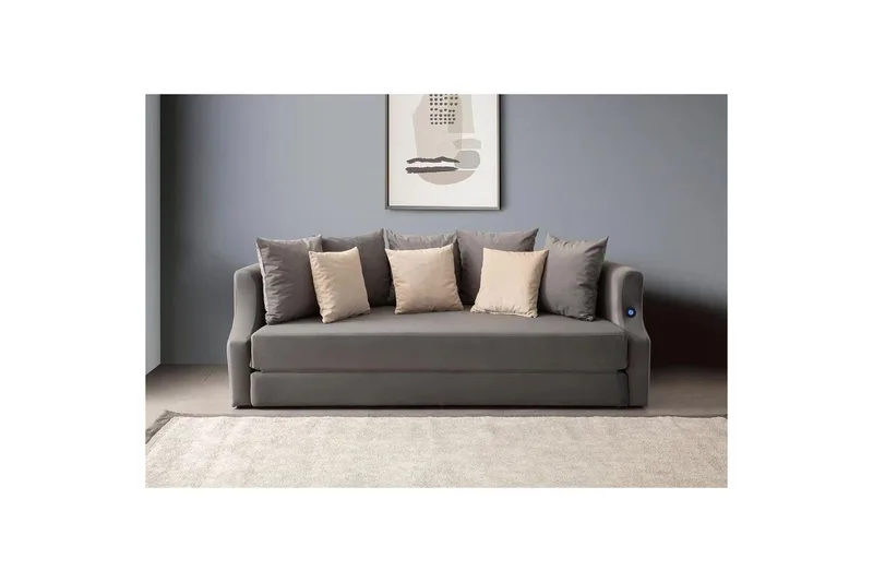 Salrican Sovesofa 3-seter - Grå - Møbler - Sofaer - Sovesofaer