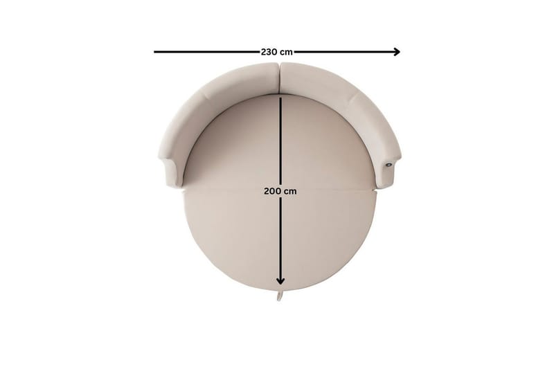 Salrican Sovesofa 3-seter - Kremhvit - Møbler - Sofaer - Sovesofaer