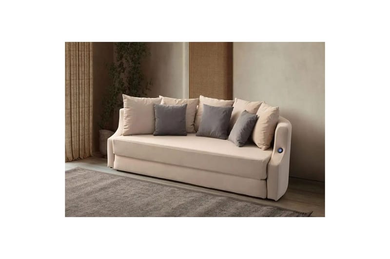 Salrican Sovesofa 3-seter - Kremhvit - Møbler - Sofaer - Sovesofaer