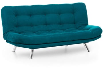 Sandee 3-seter Sovesofa 130x200 cm i Stoff - Petrolblå - Møbler - Sofaer - Sovesofaer