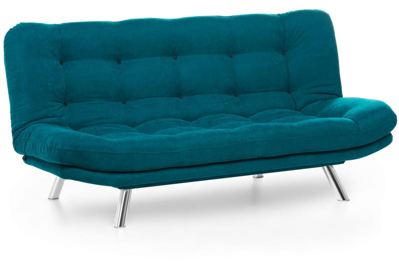 Sandee 3-seter Sovesofa 130x200 cm i Stoff - Petrolblå - Møbler - Sofaer - Sovesofaer