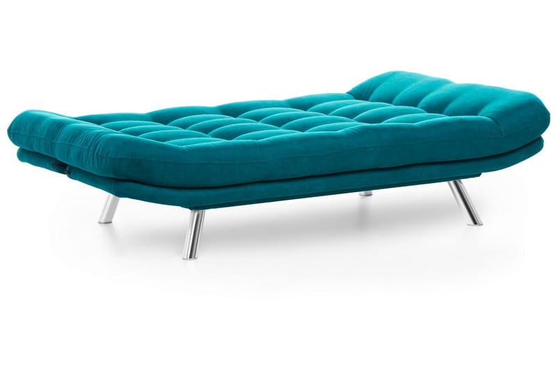 Sandee 3-seter Sovesofa 130x200 cm i Stoff - Petrolblå - Møbler - Sofaer - Sovesofaer