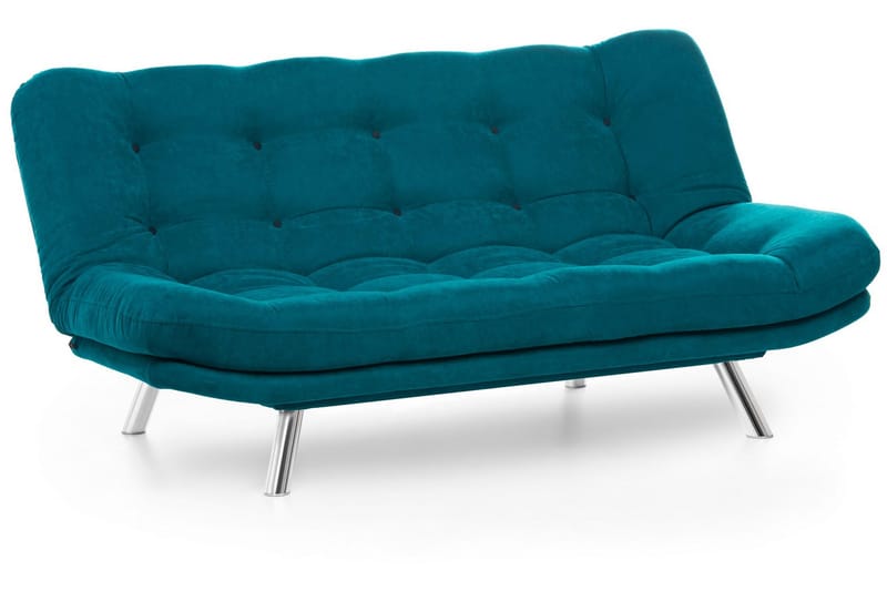 Sandee 3-seter Sovesofa 130x200 cm i Stoff - Petrolblå - Møbler - Sofaer - Sovesofaer