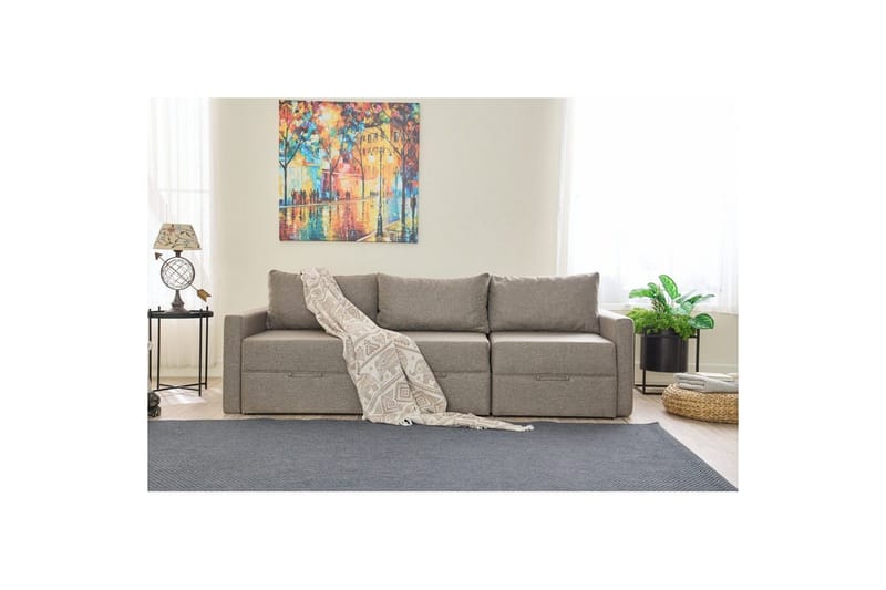 Savra Sovesofa 3-sits - Brun - Møbler - Sofaer - Sovesofaer