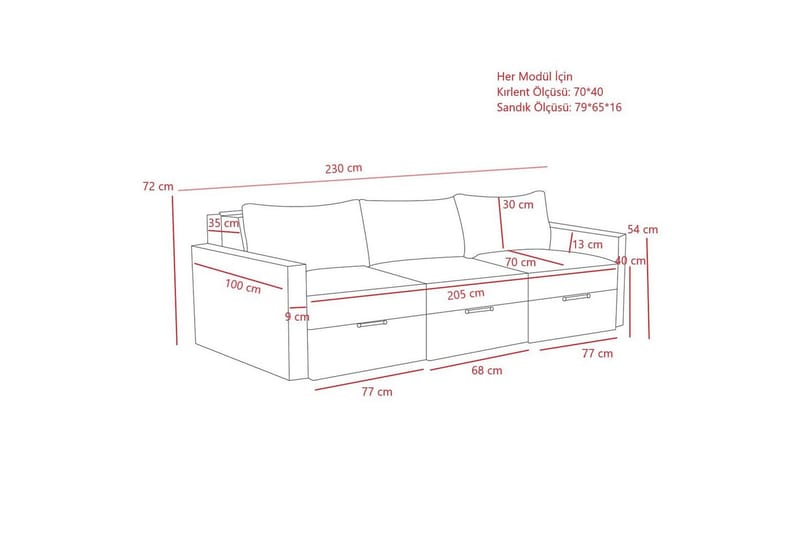 Savra Sovesofa 3-sits - Grå - Møbler - Sofaer - Sovesofaer