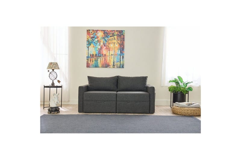 Savra Sovesofa med Divan 2-sits - Antrasitt - Møbler - Sofaer - Sovesofaer