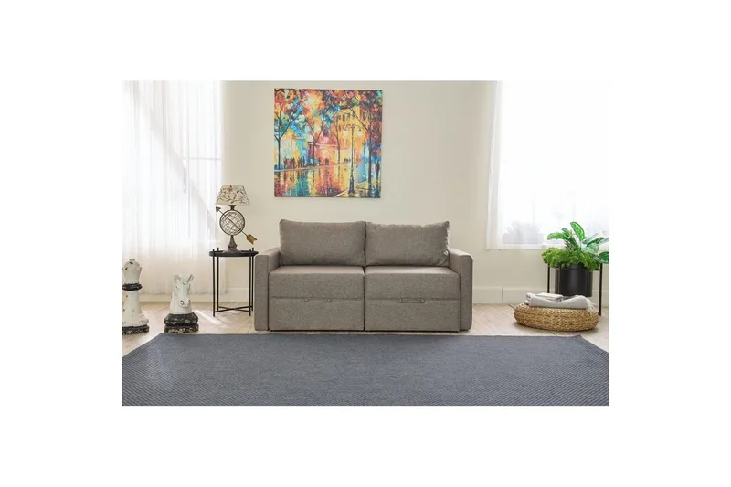 Savra Sovesofa med Divan 2-sits - Brun - Møbler - Sofaer - Sovesofaer