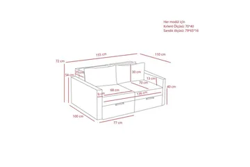 Savra Sovesofa med Divan 2-sits - Krem - Møbler - Sofaer - Sovesofaer