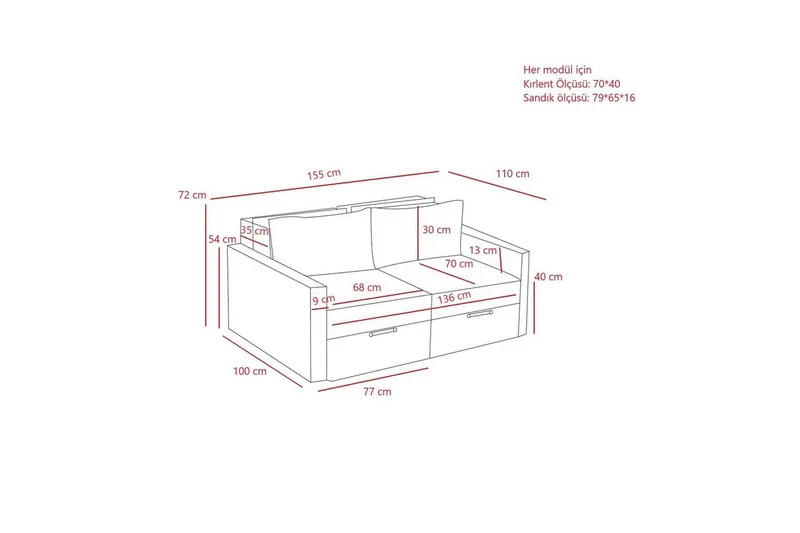 Savra Sovesofa med Divan 2-sits - Krem - Møbler - Sofaer - Sovesofaer